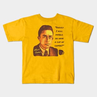 Albert Camus Portrait and Quote Kids T-Shirt